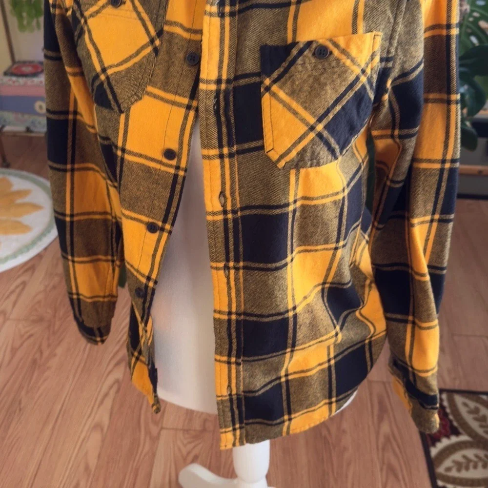 Urban Pipeline‎ Yellow and Black Plaid Utility Jacket